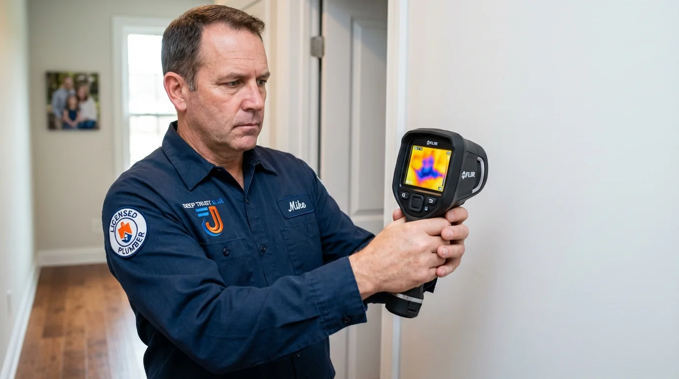 Thermal imaging leak detection by Johns Plumbing LLC in Bridgeport